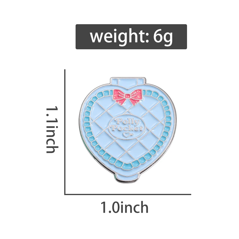 Polly Blue Love Simple Brooch Personalized Versatile Backpack Jewelry Clothes Lapel Pin Gift For Friends