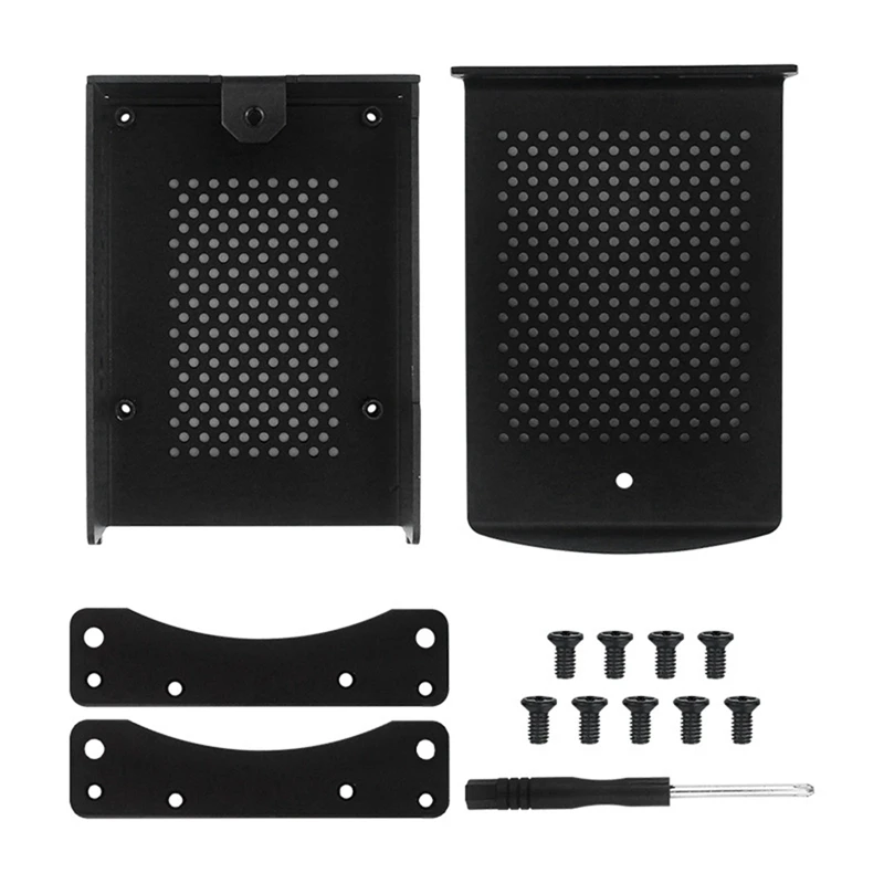 For Raspberry Pi 5 Case Metal Aluminum Alloy Mesh Heat Dissipation Shell Wall Bracket