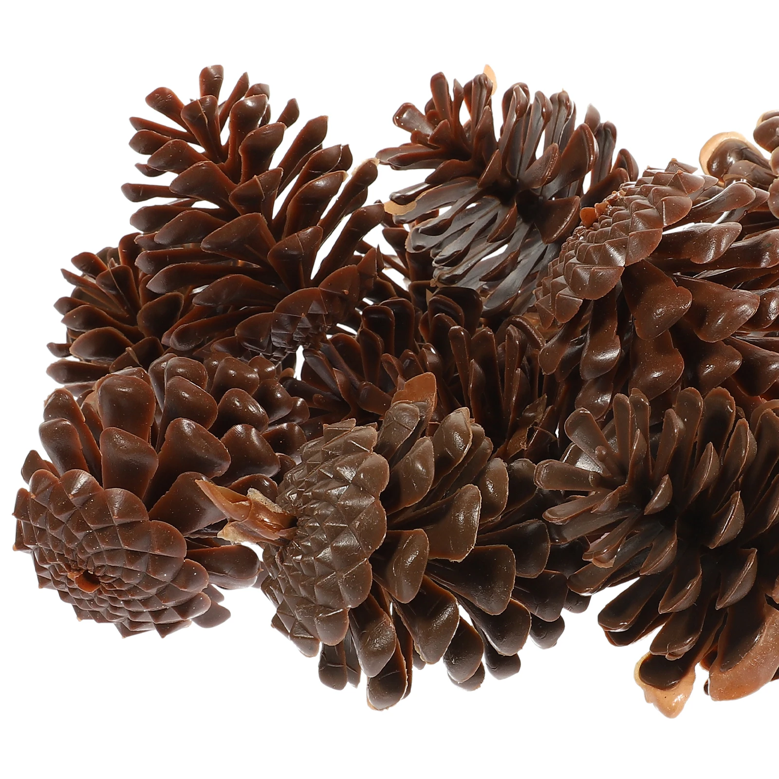 

30pcs Plastic Artificial Pine Cone Decorations 6cm Christmas Tree naments Fall Crafts Resin Home Party Wedding Garden
