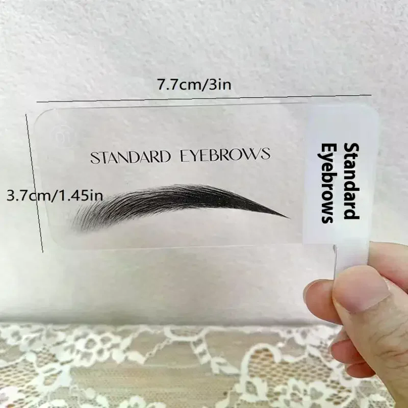 6 pares de cartão de teste em forma de sobrancelha, 6 estilos populares para seleção rápida de clientes, cartão de modelo em forma de sobrancelha, simula o efeito de sobrancelha
