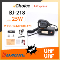 BJ-218 Baojie Car Radio Professional Mobile Station Dual Band VHF UHF Mobile Radio Max 25W Mini Car Walkie Talkie Two Way Radio
