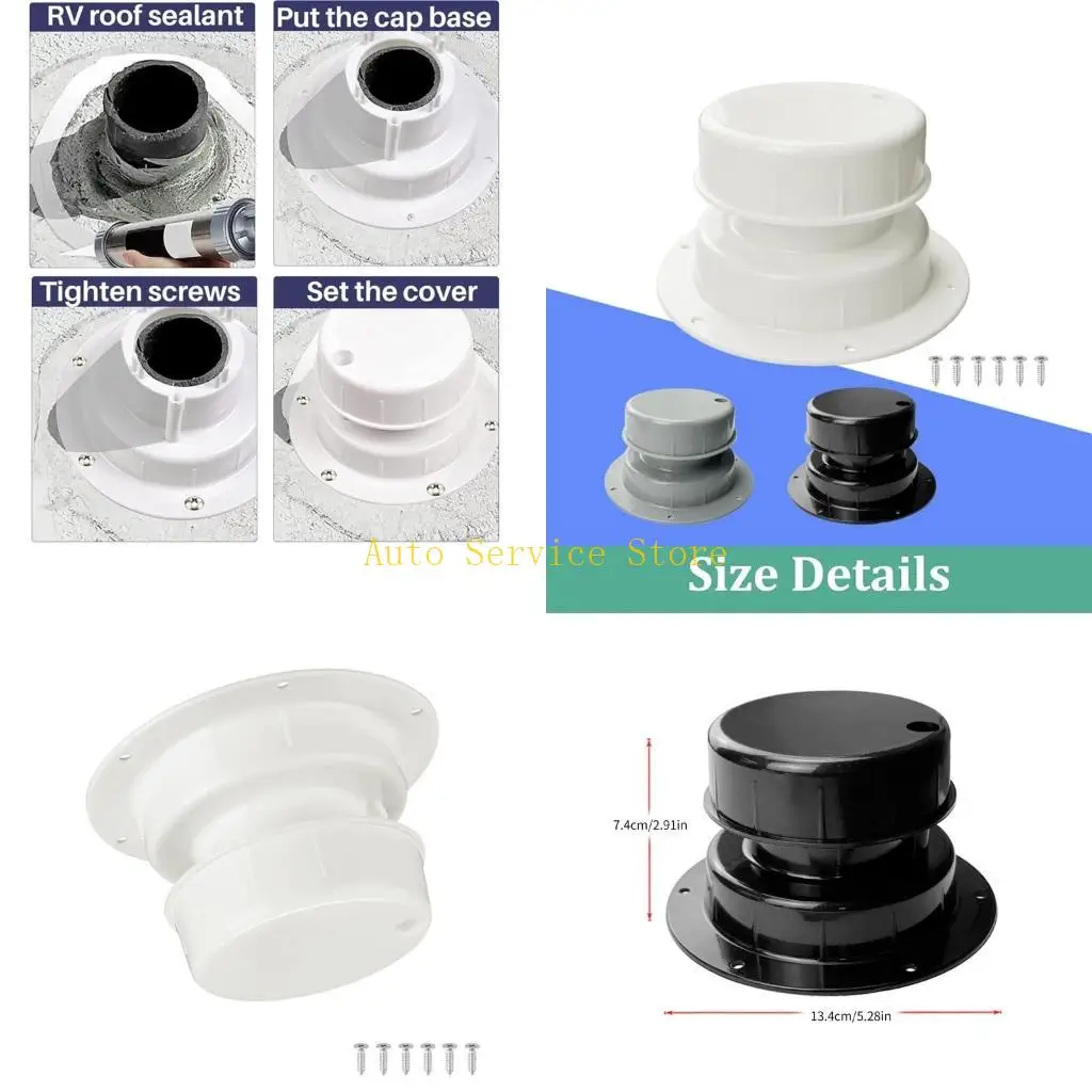 

462A Versatile Ventilation Cover ABS Roof Vent Cover Motorhome Sewer Cover for Yachts Ensures airflows with Robusts Construct