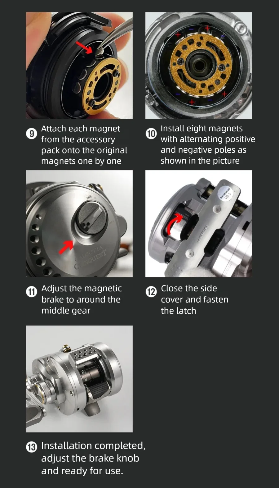 PYL PS29-CQ Modifizierte Spule für Shimano 23 CQBFS / 26 CQBFS LTD 7075 Aluminium-Titanium-Schaft Micro BFS Spule 0,8g Köderstart – Detail 10