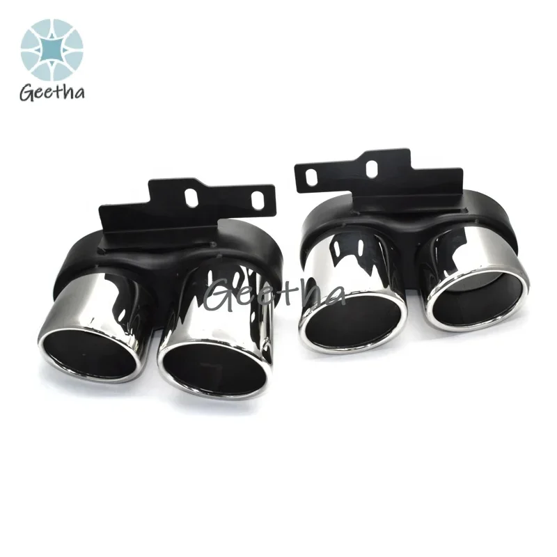 

For 2019-2021 Stainless Steel Silver Black Audi A6 Exhaust System for C8 Up S6 Mufflers Tip Exhaust Pipe Four Tailpipe