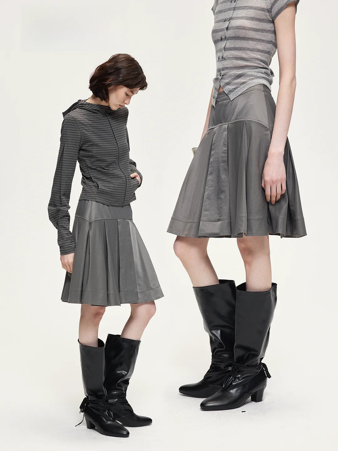 

Юбка-трапеция Acosey Original Design из мягкого лиоцелла с добавлением медного аммония, женская, со средней талией, из смесовой ткани