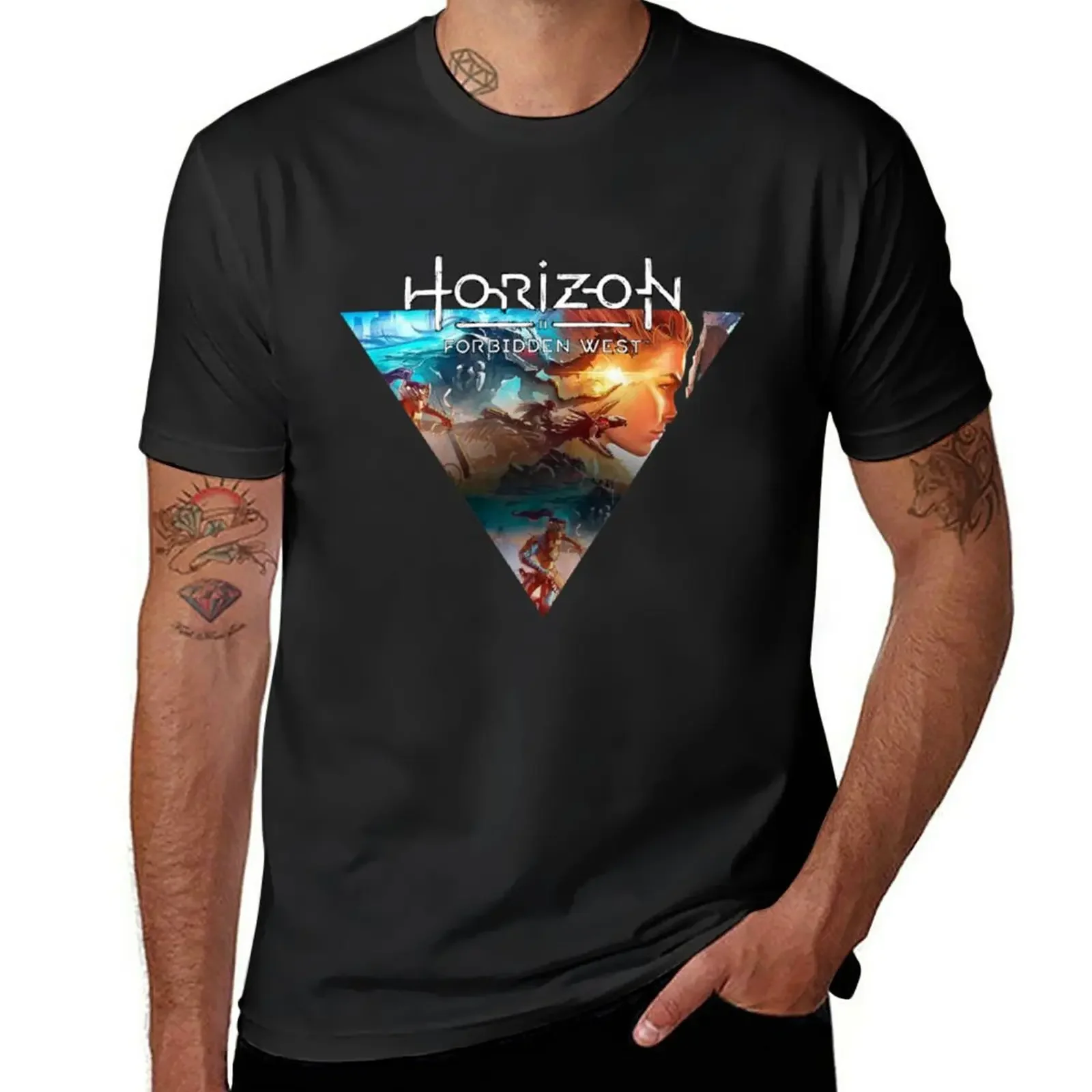 

Horizon Forbidden West T-Shirt kawaii clothes customizeds oversized mens vintage t shirts