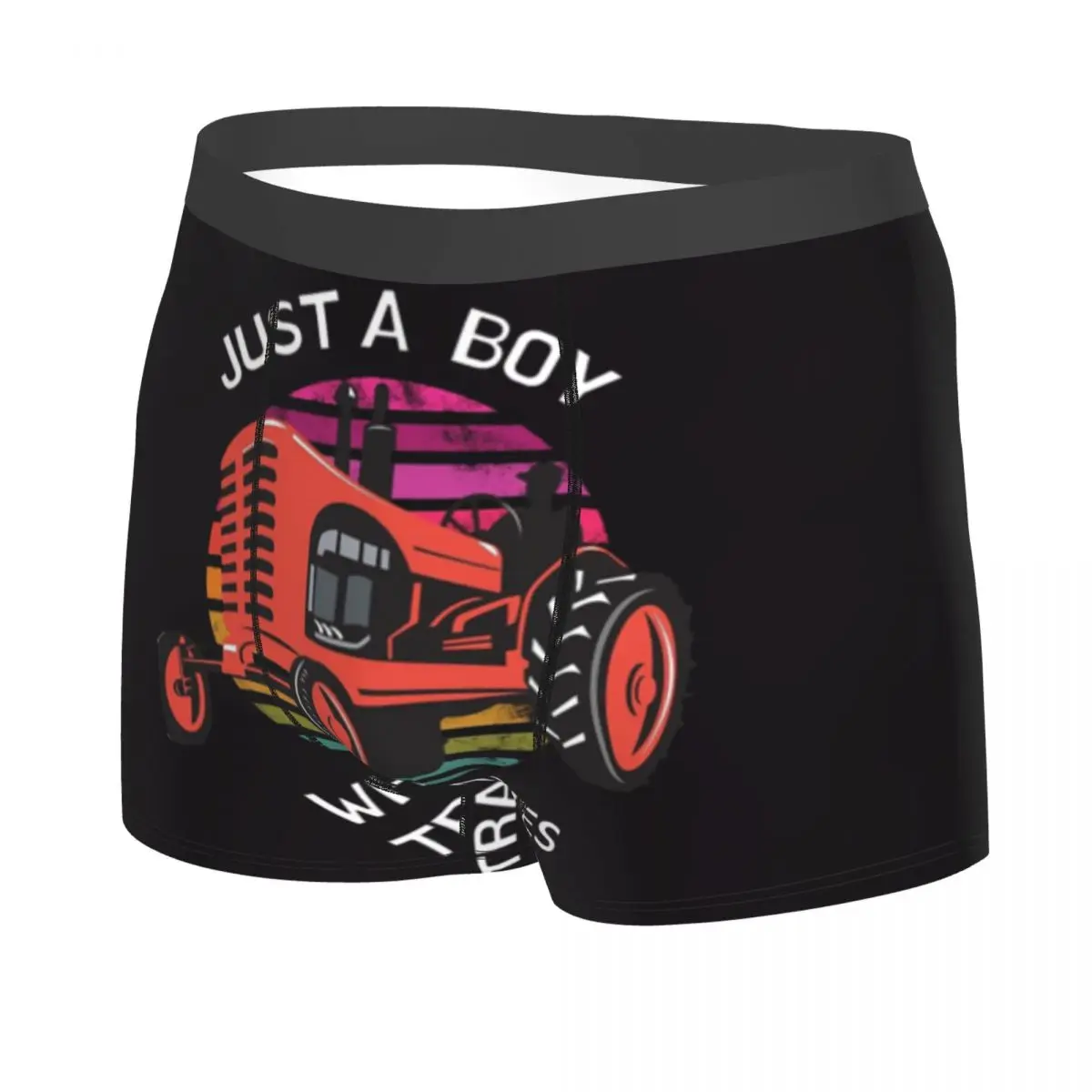 Just A Boy Who Loves Tractors, I love Tractors,Tractors love, Men Boxer Briefs Underwear Tractors  Top Quality Birthday Gifts