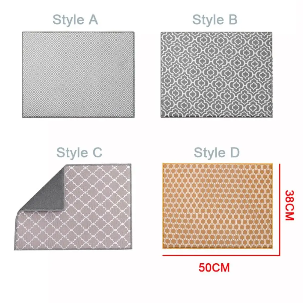 Dinnerware Rug Insulation Microfiber Dish Drying Mat Absorbent Thickened Draining Mat Breathable Drain Pad Table Decor