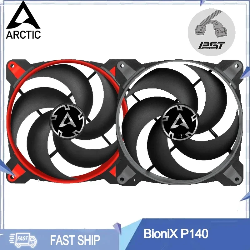 ARCTIC BioniX P140 ventilatore da gioco da 140mm ottimizzato a pressione PWM PST 14cm ventola di raffreddamento per PC 1950RPM FDB 4pin Mute ad alta velocità