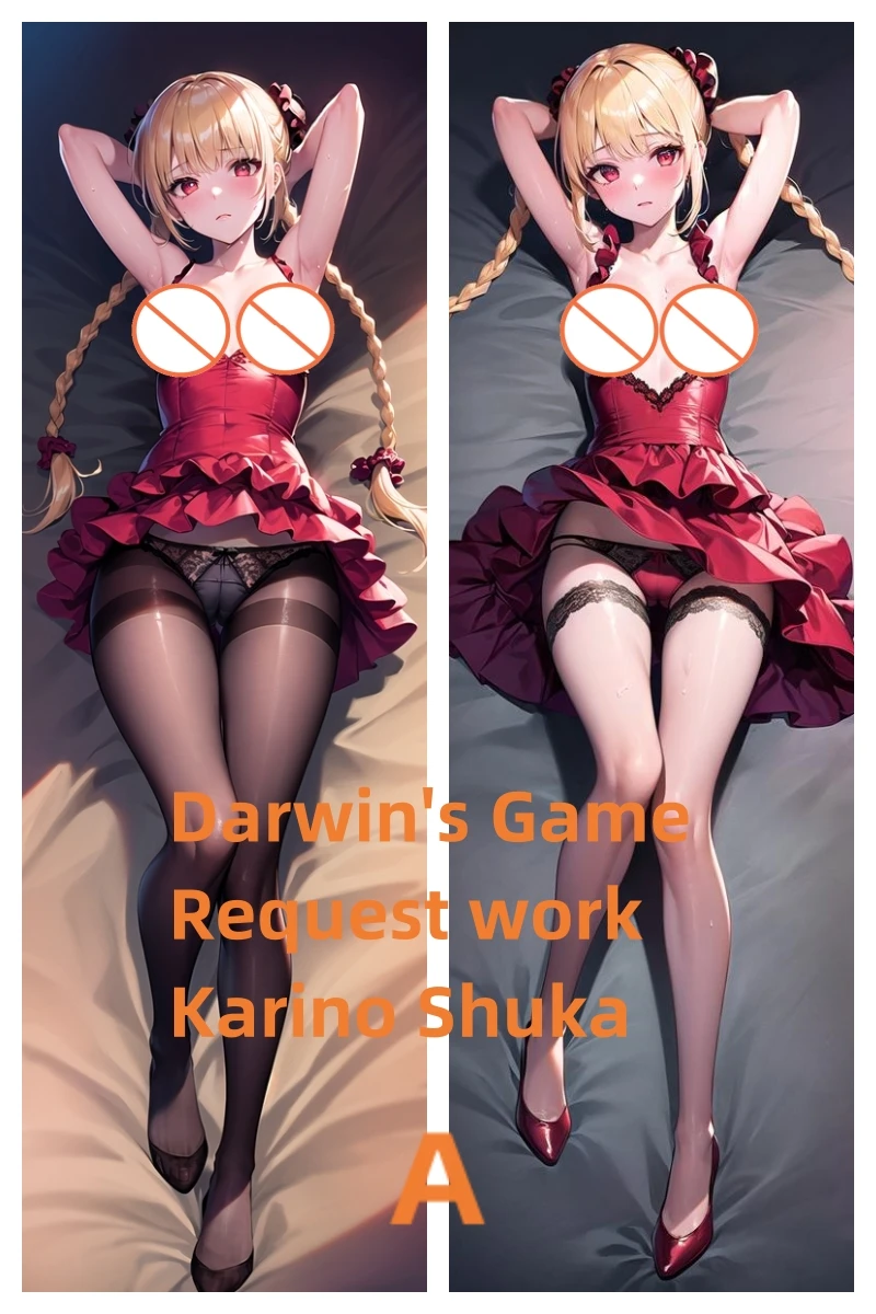 

Dakimakura Anime Pillow Case Darwin's Game Request work Karino Shuka Double-sided Print Of Life-size Body Pillowcase Gifts Can