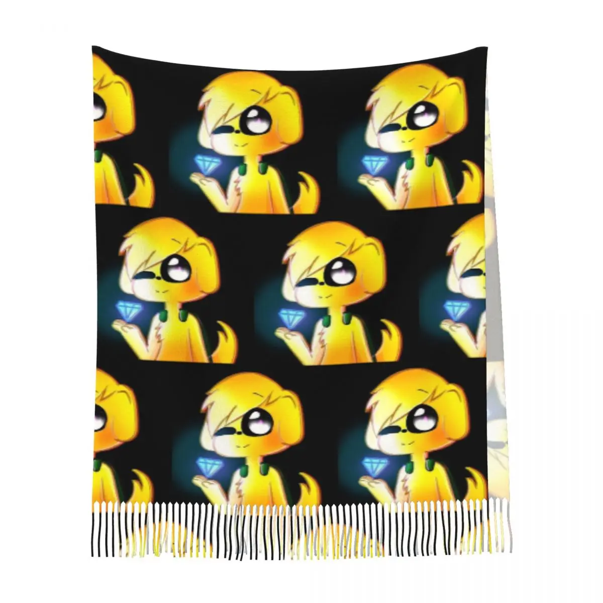 Divertido m-mikecrack-s abrazo diamante cómic Anime bufanda borla bufandas mujeres suaves y cálidos chales y chales grande Otoño Invierno chal