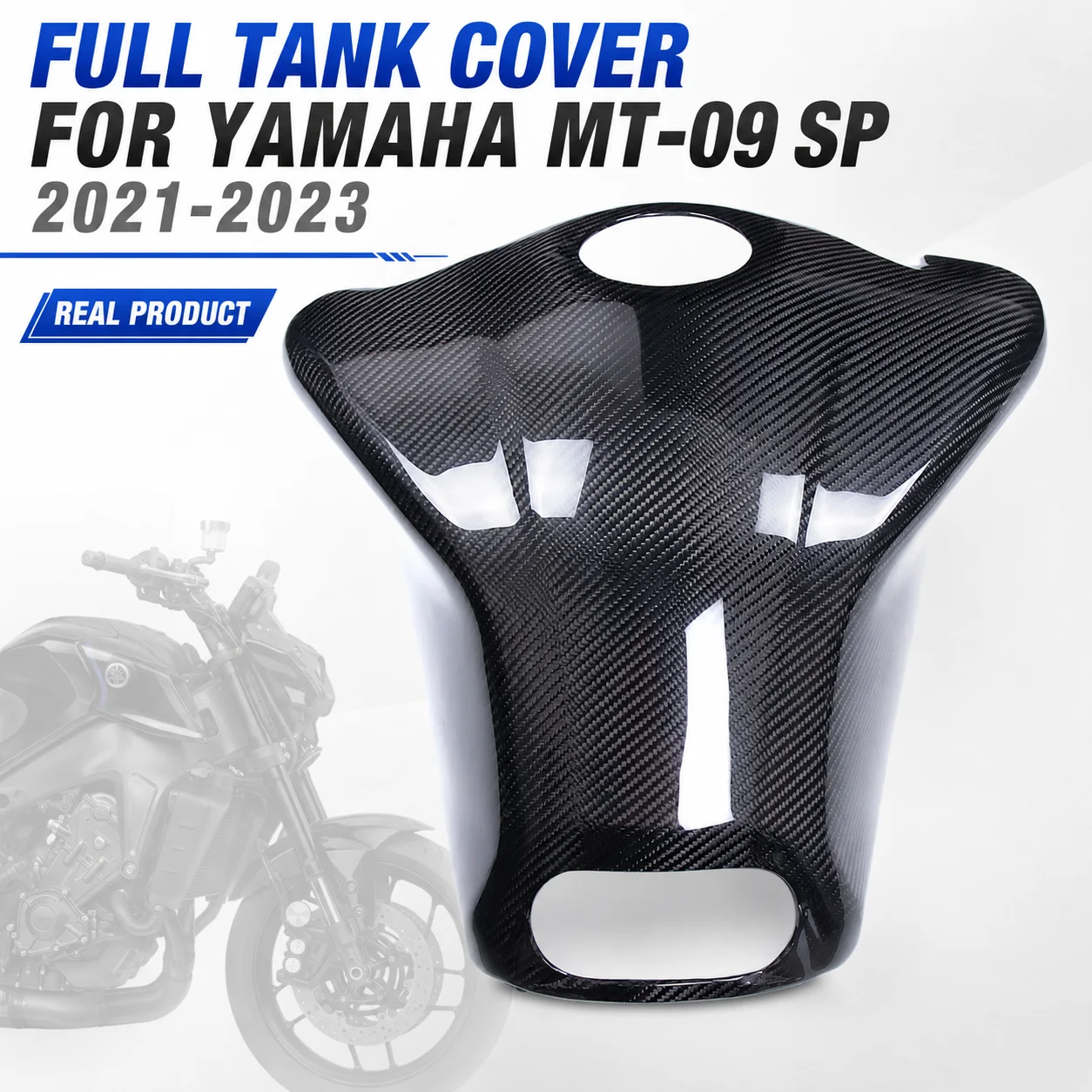 Full Tank Cover Fuel Tank Shell Carbon Fiber Tank Area Fairing for Yamaha MT-09 SP MT09 FZ09 2021-2023 Motorcycle Accessories