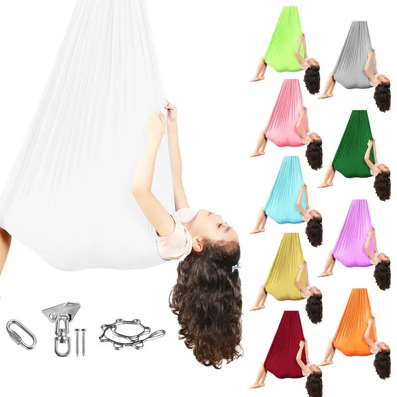 Sensory Swing For Kids Indoor Child Yoga Game Autism Therapy Toys 360 Rotate Swing Hammock Cuddle Hanging Chair for Boys Girls