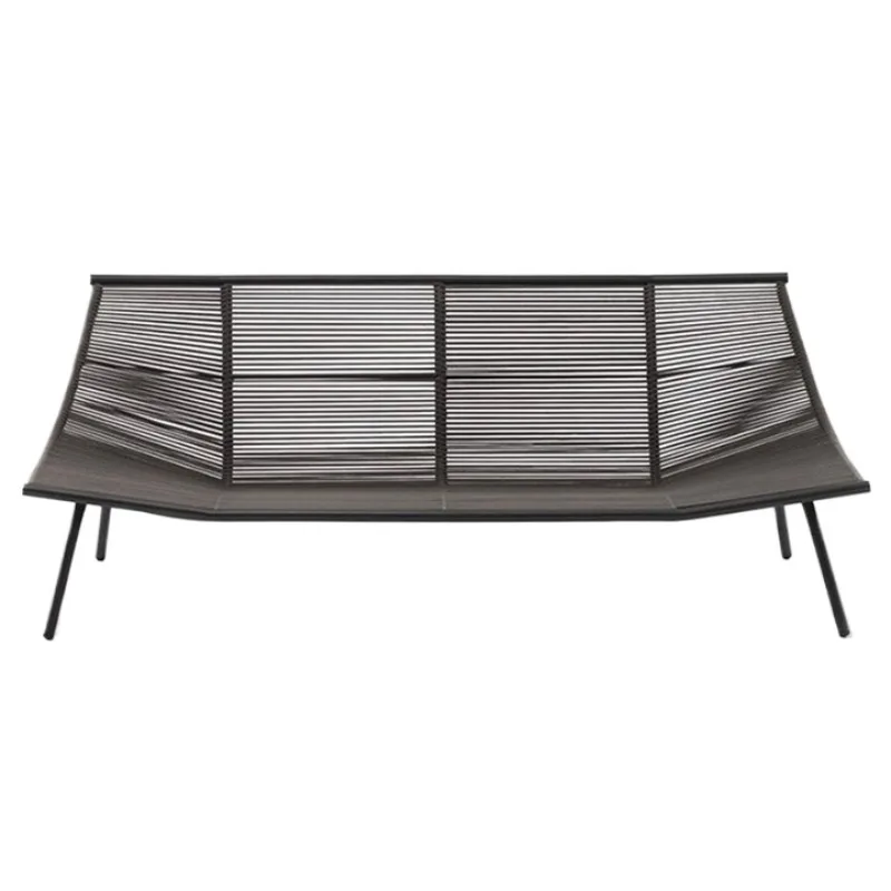 

Nordic Lying Balcony Outdoor Rattan Tables and Chairs Lazy Sofa Leisure Coffee Table Courtyard Garden