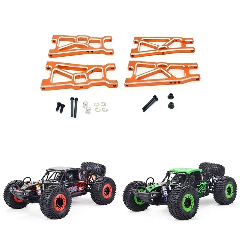 4 قطعة ذراع نظام التعليق الأمامي والخلفي المعدني 7597 7598 ل ZD Racing DBX-10 DBX10 10421-S 9102 1/10 RC قطع غيار السيارات