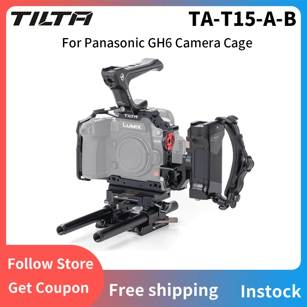 

TILTA TA-T15-A-B Black Full Camera Cage Basis kit For Panasonic GH6 LIGHTWEIGHT SLR Micro Single Camera Accessories Protection