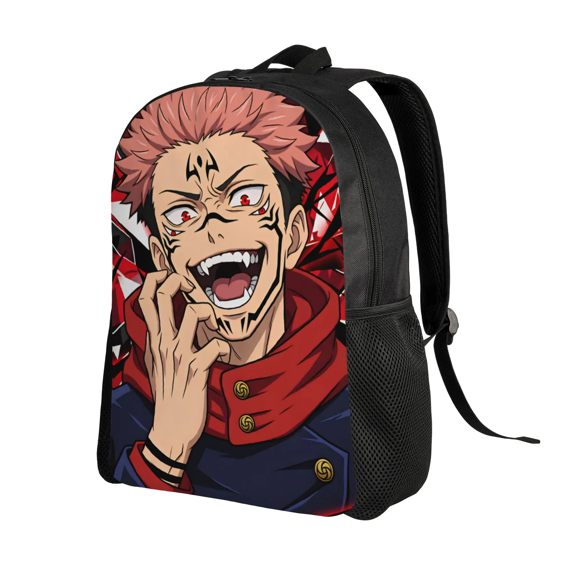 Satoru Gojo Comic Animation Backpack  Boy Polyester Outdoor Backpacks Pattern Leisure High School Bags Rucksack