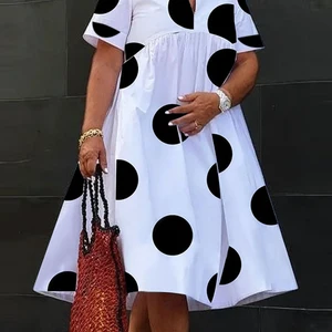 Vonda-Long Vandade of Balls for Women, Large Size 5xl, V-neck, party dress, bohemian, maxi, elegant, beach, summer, 2021 10 Main Sales Long Plus Size Dress - №9