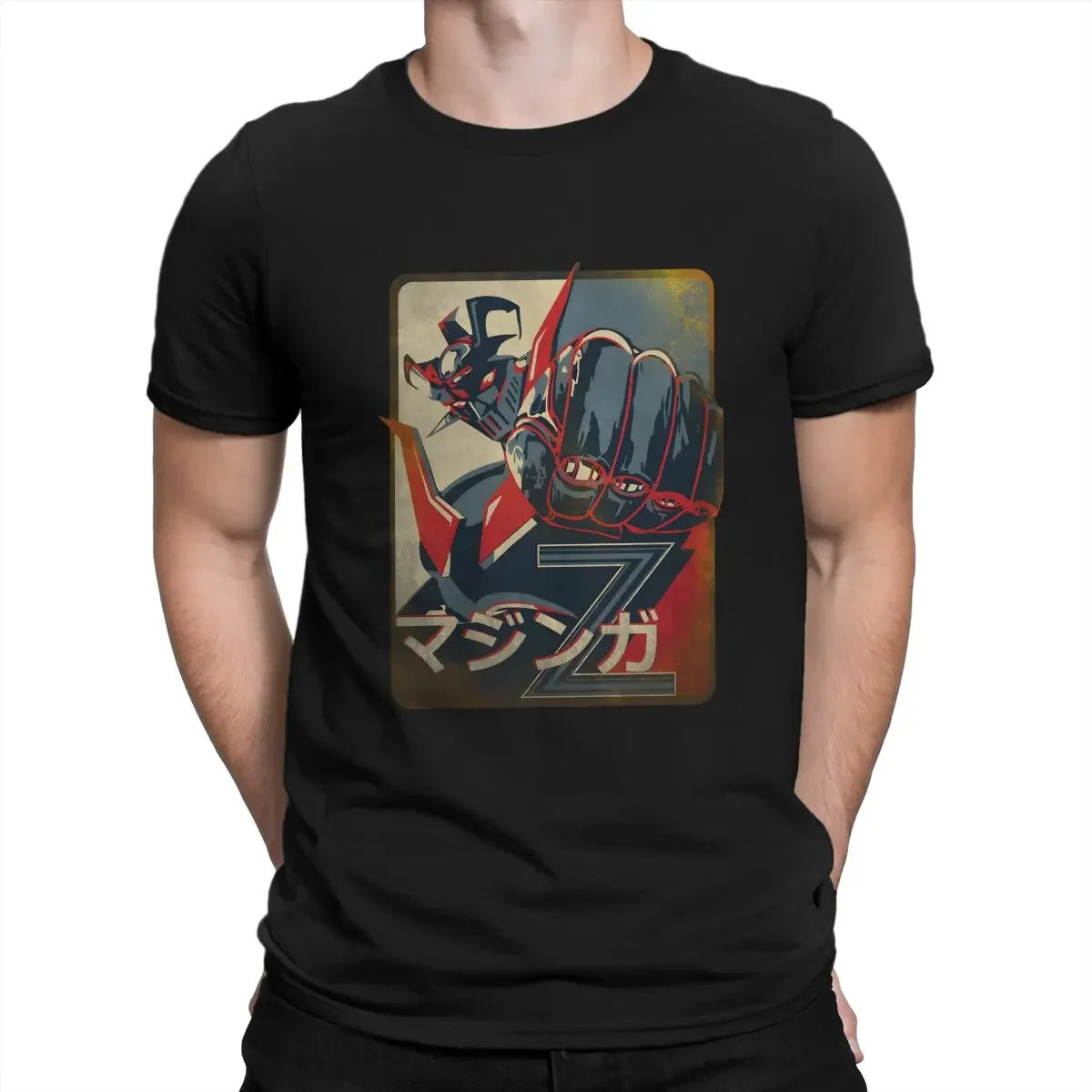 MazingerZ Robot Mazinger Poster T Shirt Harajuku Punk Men's Tshirt Polyester Men Tops