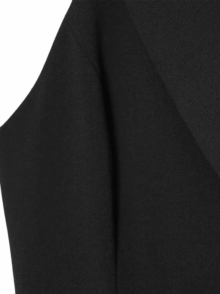 Europejski i amerykański styl, zimowy nowy trend w modzie, damska odzież, uniwersalna mini sukienka z efektem marynarki.