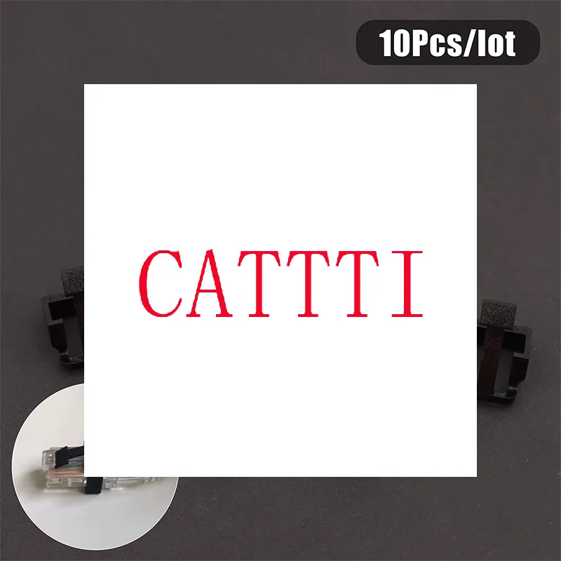 10 pçs cabo de rede cabeça de cristal fivela substituível rj45 plug capa protetora trava para rj45 cabo reparação peças