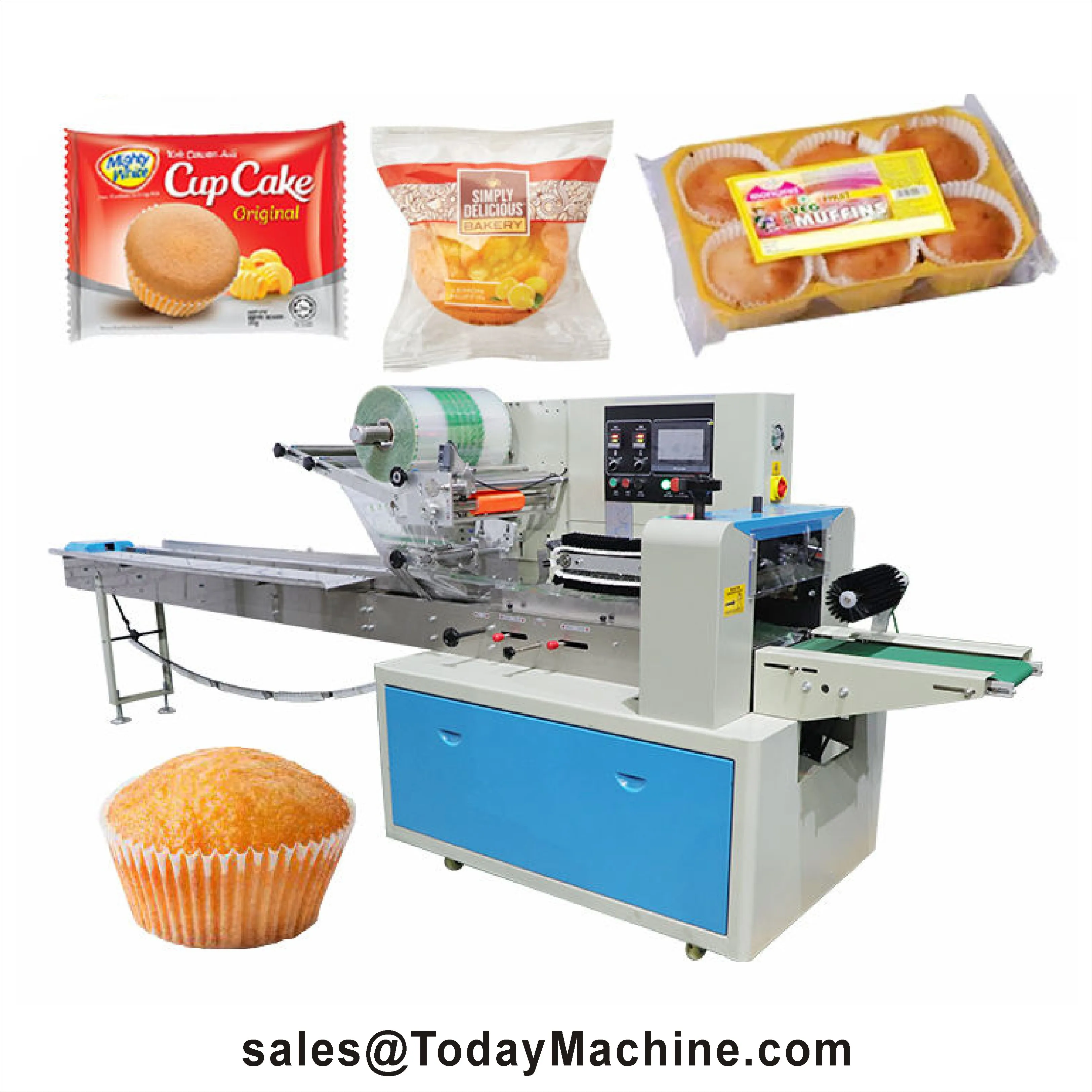 Automatic Horizontal Pillow Packing Machine for Bakery, Candy & Snacks High-Speed Flow Wrapping Machine