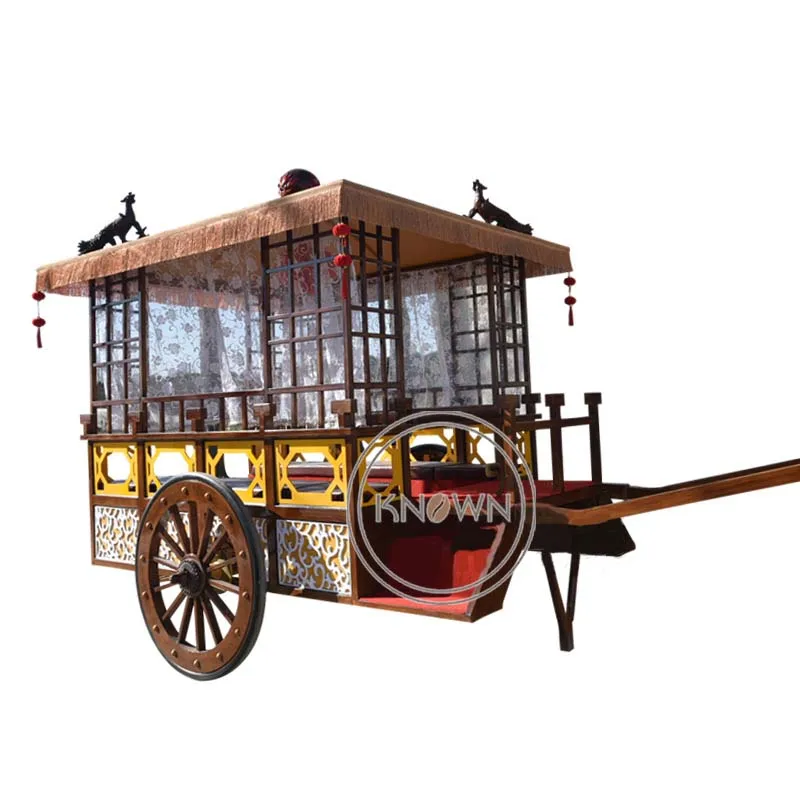 2022 Chinese Style Carriage Antique Horse Cart with Electric Power Attraction Exhibition Carriage for Sale