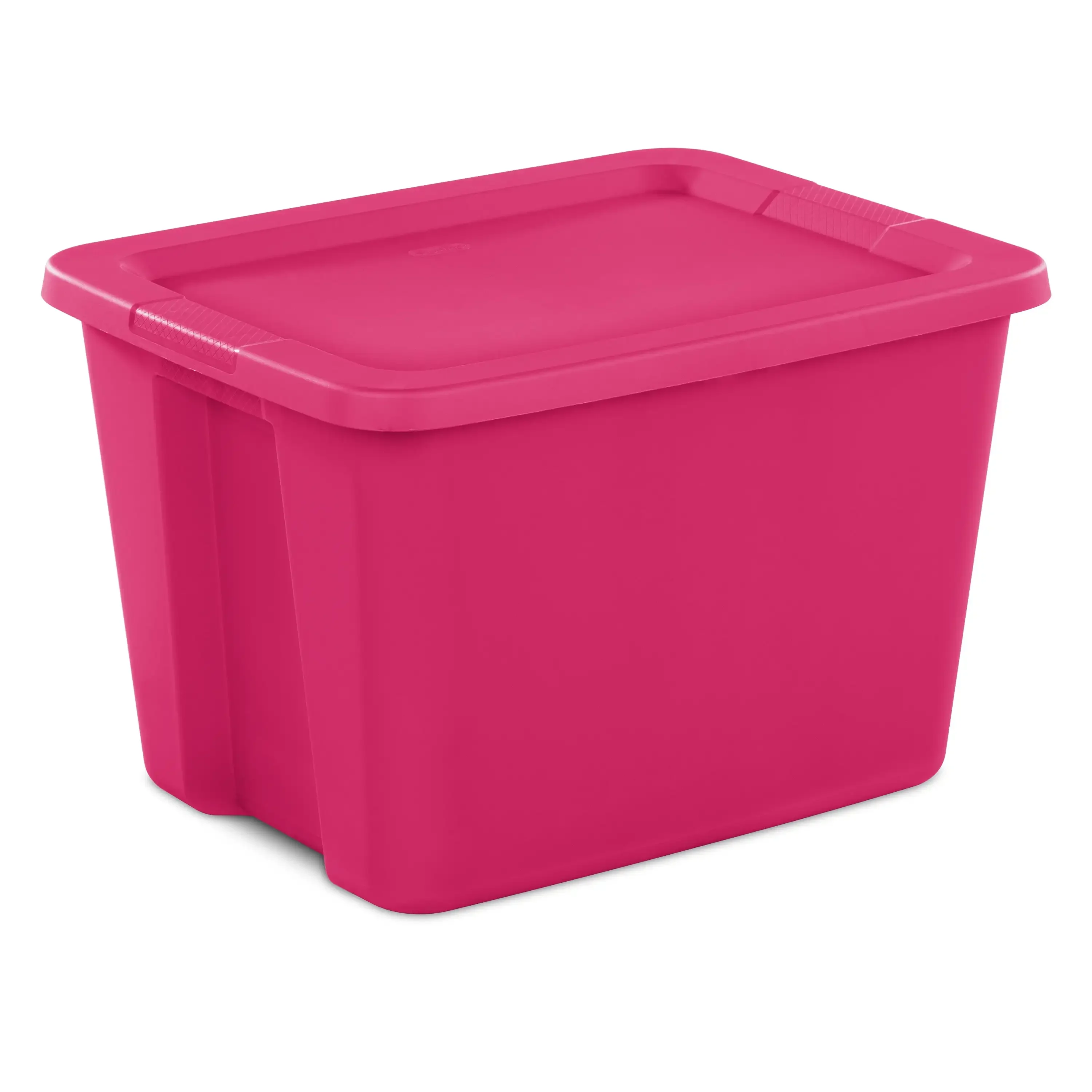 Sterilite 18 Gallon Tote Box Plastic, Fuchsia Burst, Set of 8