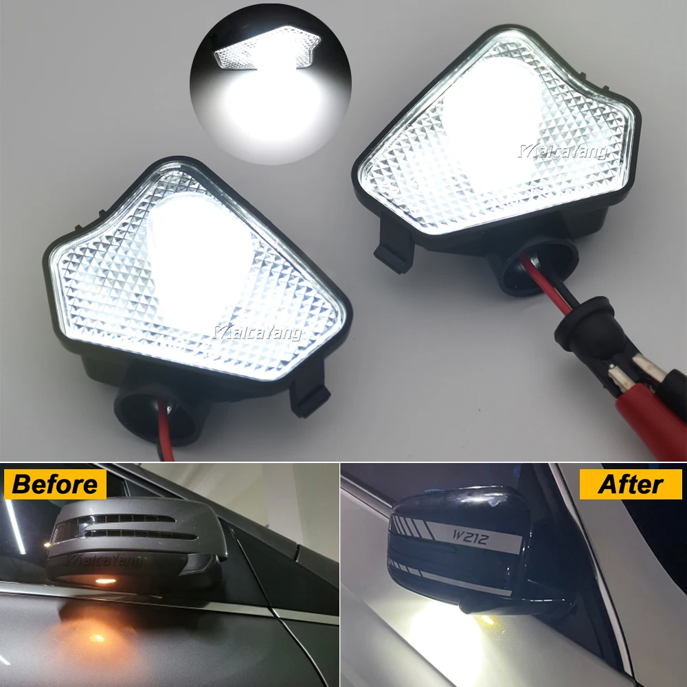 LED Side Mirror Puddle Lights For Mercedes Benz W176 X156 W204 W212 W246 W117 W209 W221 C207 C117 W242 A C E S CLA CLS GLK Class