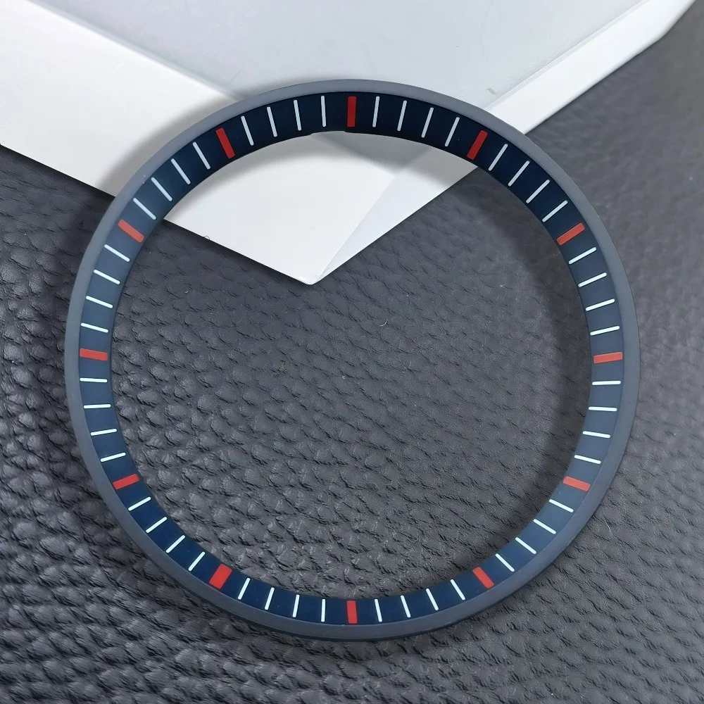32.3mm * 27.5mm watch chapter ring SRPE case with replaced with white/black hard plastic inner ring suitable for NH35/NH36 case view 4