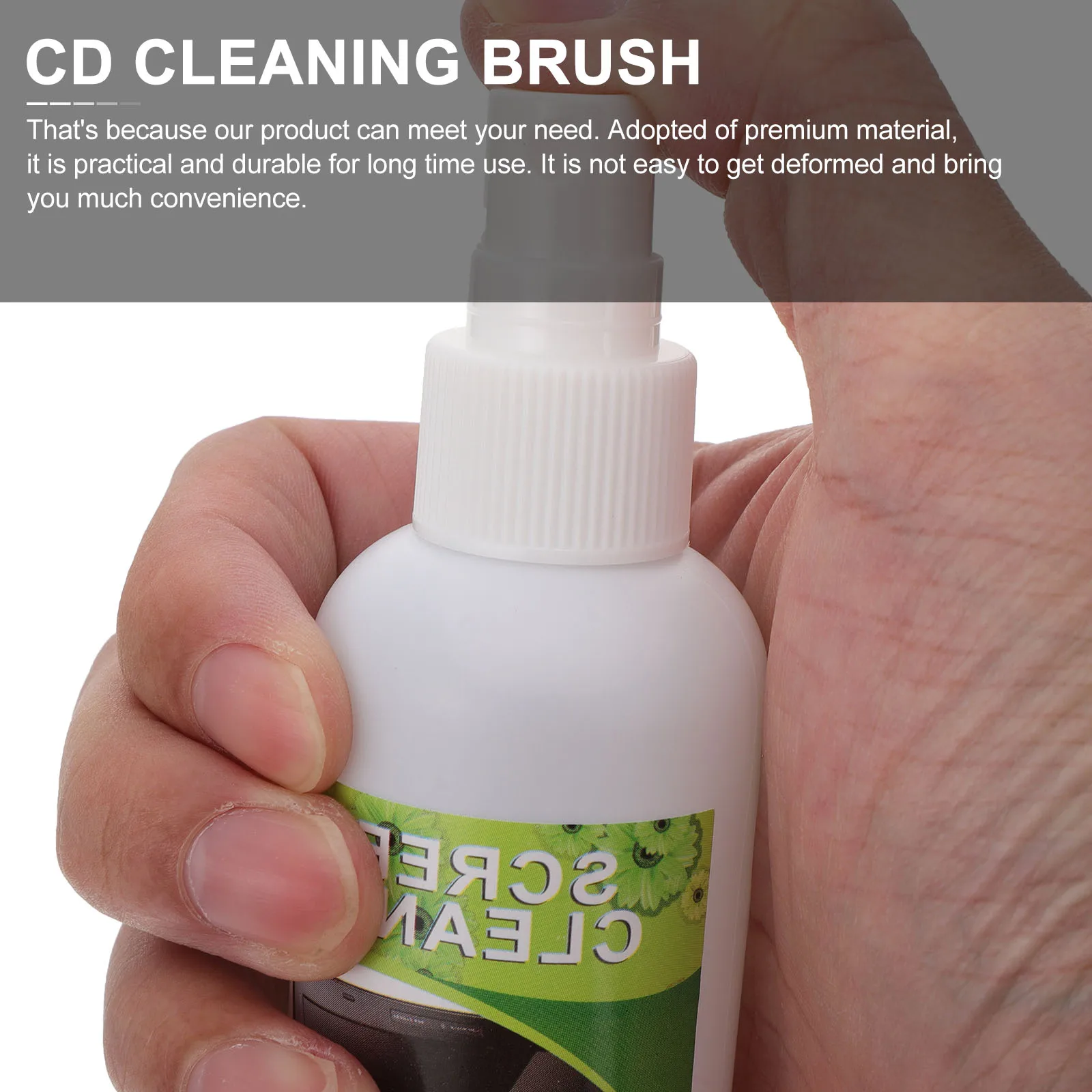 

2 Sets CD Cleaning Kit Album Brush Turntable Dust Remover Cleaner Player Vinyl Record Spray