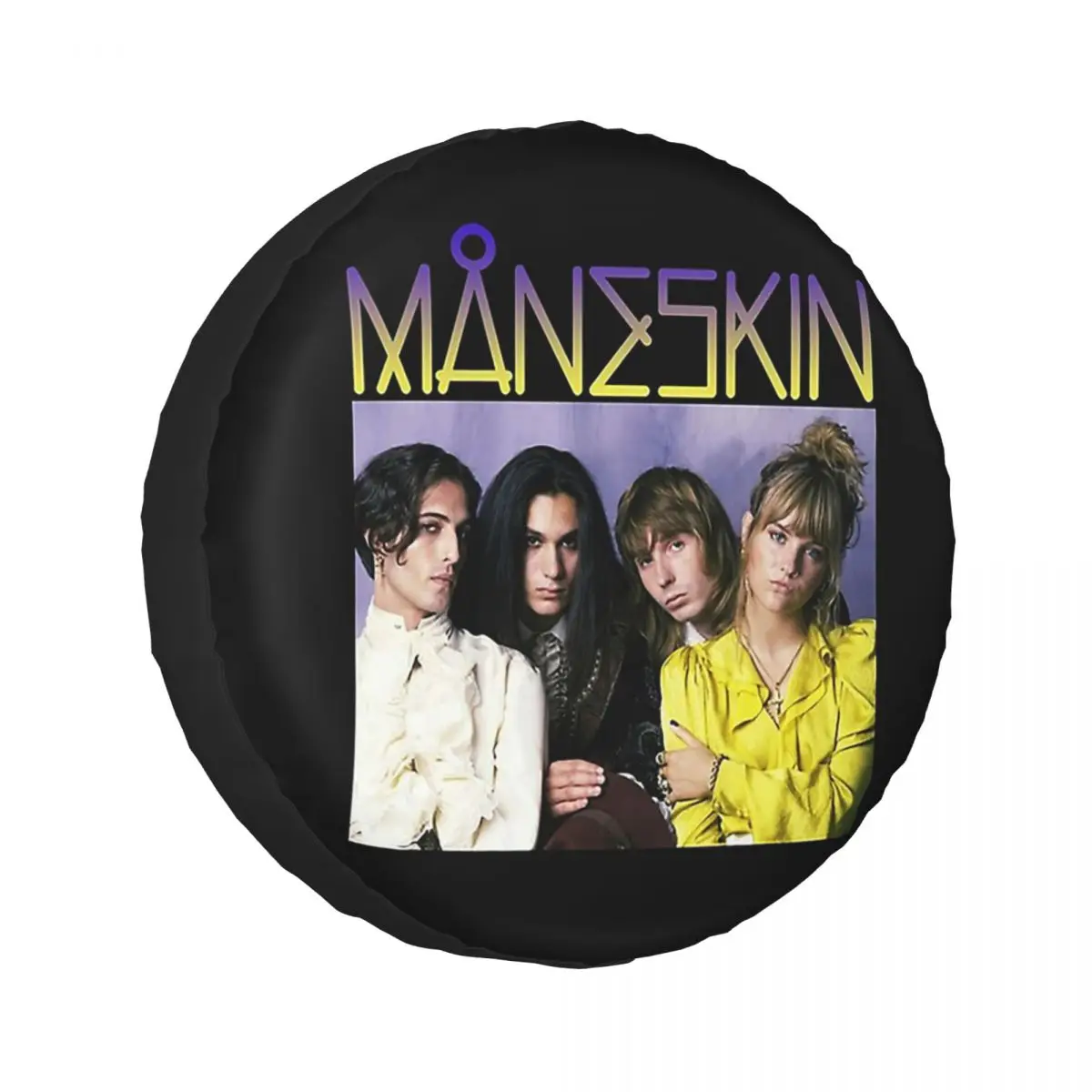

Винтажный чехол для запасного колеса Maneskin Rock Band для автомобиля Mitsubishi 4x4, защитные чехлы для колес 14 дюймов, 15 дюймов, 16 дюймов, 17 дюймов