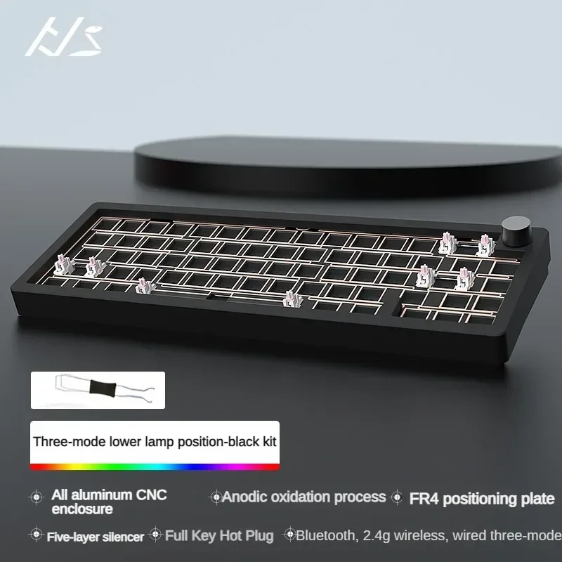 Black Snake AL65 Mechanical Keyboard Kit Wireless Tri-Mode Bluetooth Keyboard RGB Hot-swap CNC Aluminum Gaming Keyboard PC Gifts