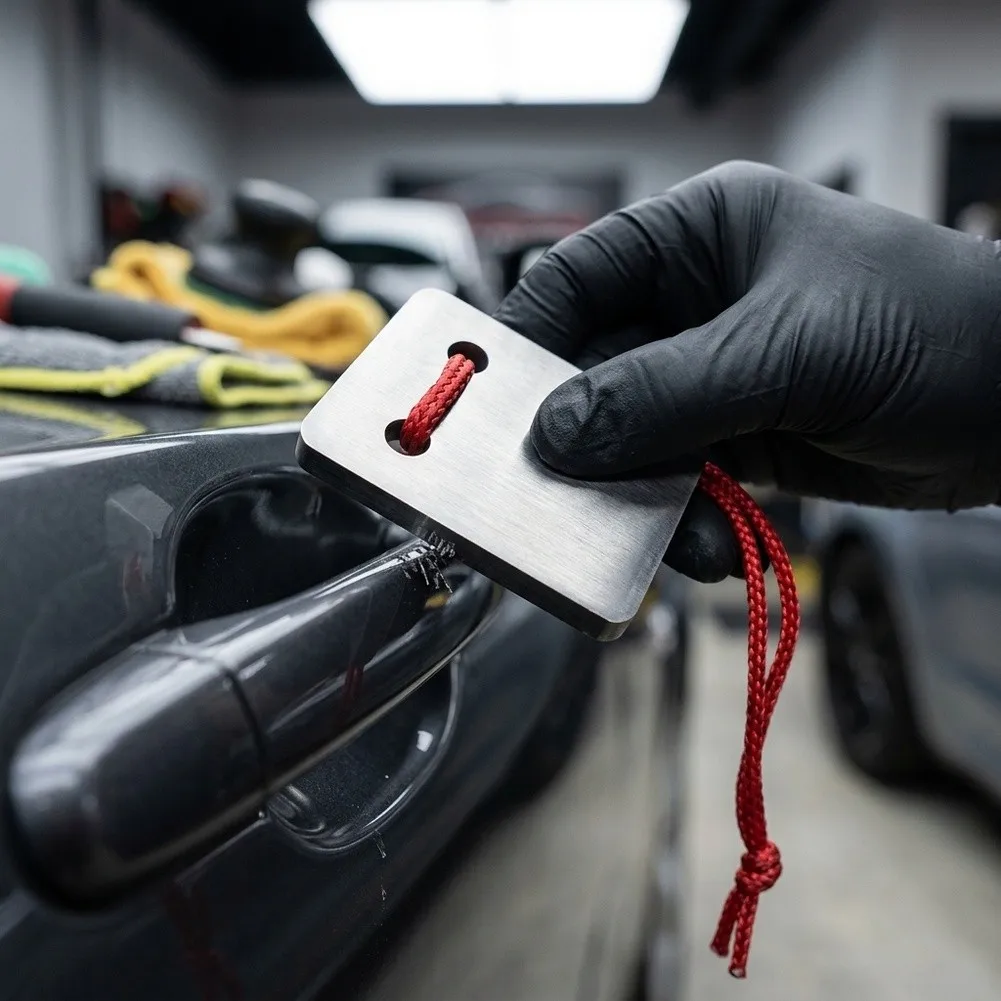 Automotive Paint Scraper for Surface Repair Crafted from Quenched Steel 3cm x 2.5cm Silver Finish Easy to Clean Design