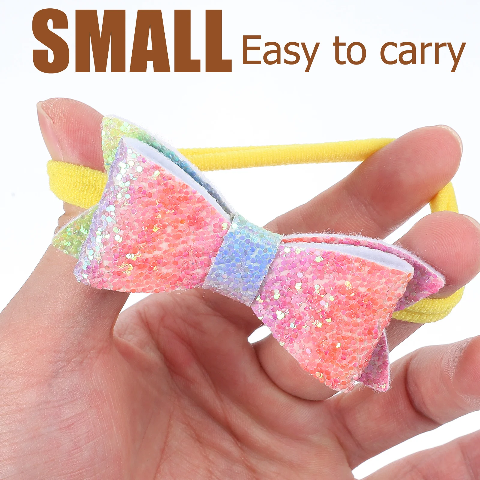 

2 pcs Hair Bow Ties Elastic Ponytail Holders Bright Color Fine Hair Perfect Fit Parties Holidays Daily Wearing Kids Accessories