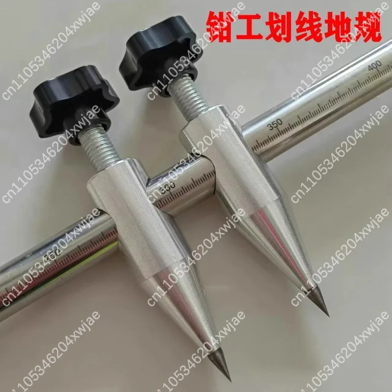 Large Marking Trammel Compass Extended Type With Scale Tungsten Alloy Tip Suitable For Carpenter Machinist Layout Operation