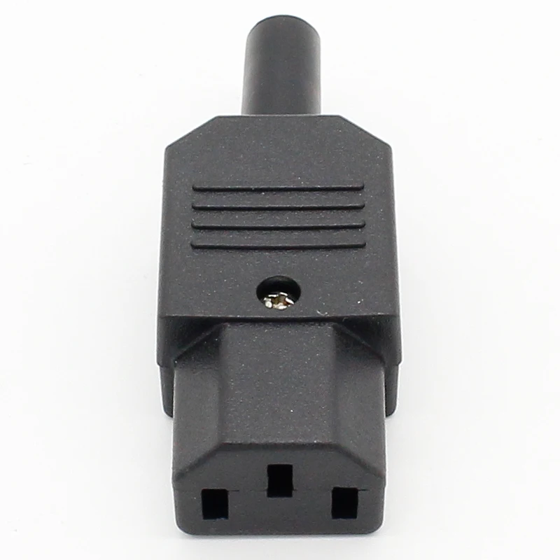 New Wholesale Price Black IEC 320 C13 Female Plug Rewirable Power Connector 3pin Socket 10A /250V