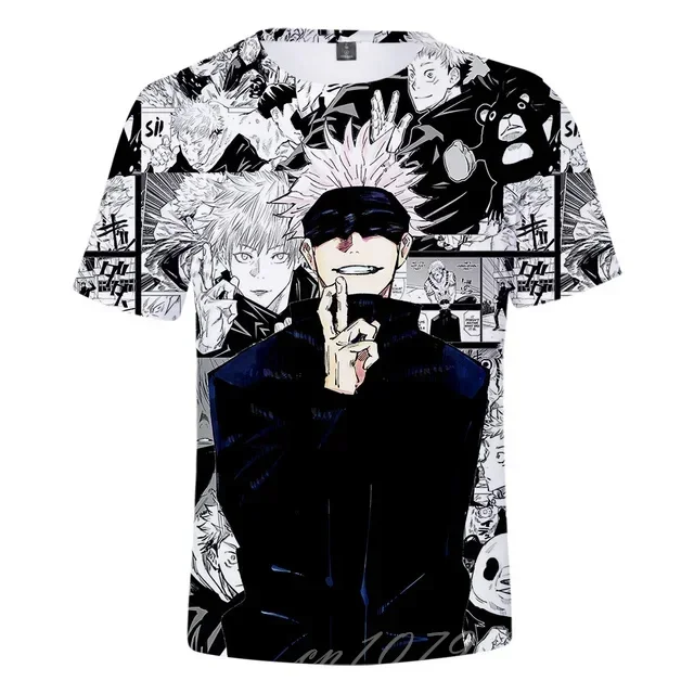 Summer New Men's Anime 3D Printed T-shirt Fashion Harajuku Men's Casual Comfortable T-shirt Loose Men's Blazer Men's Clothing