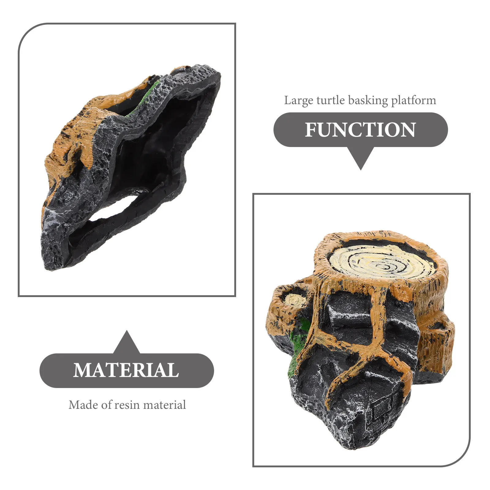 

Realistic Turtle Resin Platform Simulation Stone Basking Stand Aquarium Decoration Reptile Habitat Turtle Tank Accessories