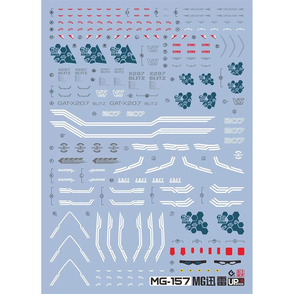 EVO Water Decal For 1/100 MG Blitz Model Auxiliary Materials High Precision Decals Plastic Model Detail-up Signs