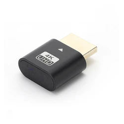 Hdmi-compatible Dummy Plug 4K Display Emulator Compatible with Windows Mac OSX Linux PC