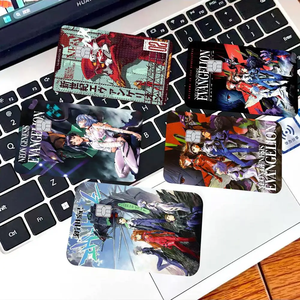 E-Evangelion Anime Cartoon Aufkleber Folie für Kreditkarte, Debitkarte, Bankkarte, Buskarte