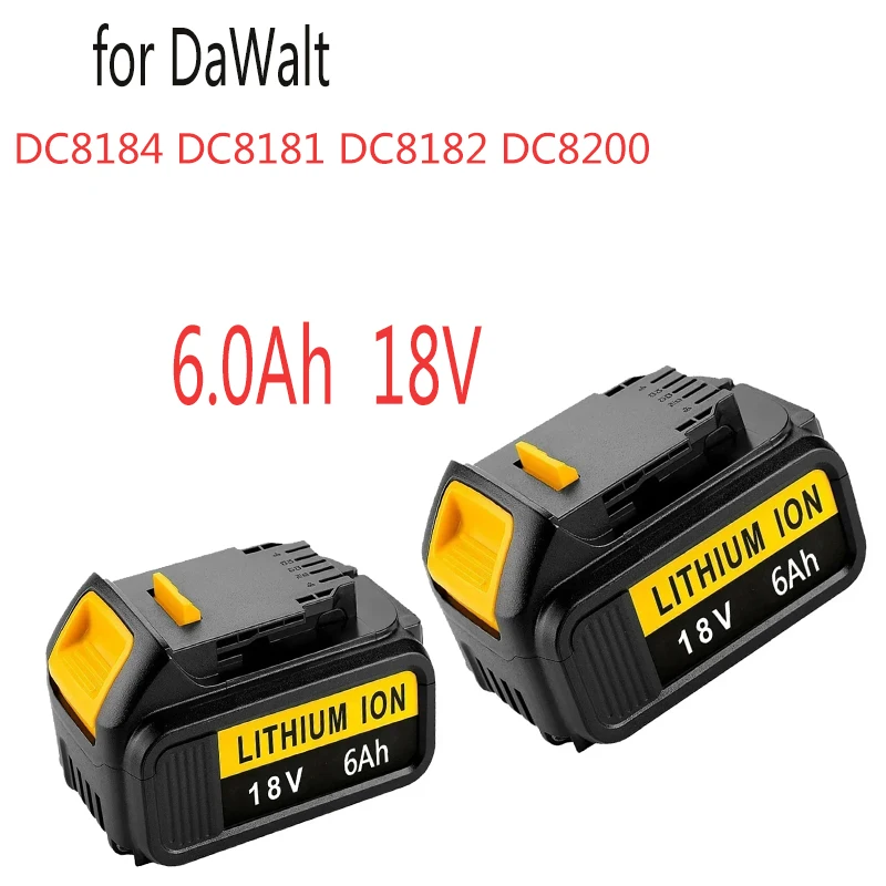 

For DCB200 20V 8000mAh Lithium Replacement Battery For Dewalt 18V DCB184 DCB200 DCB182 DCB180 DCB181 DCB182 DCB201 DCB206