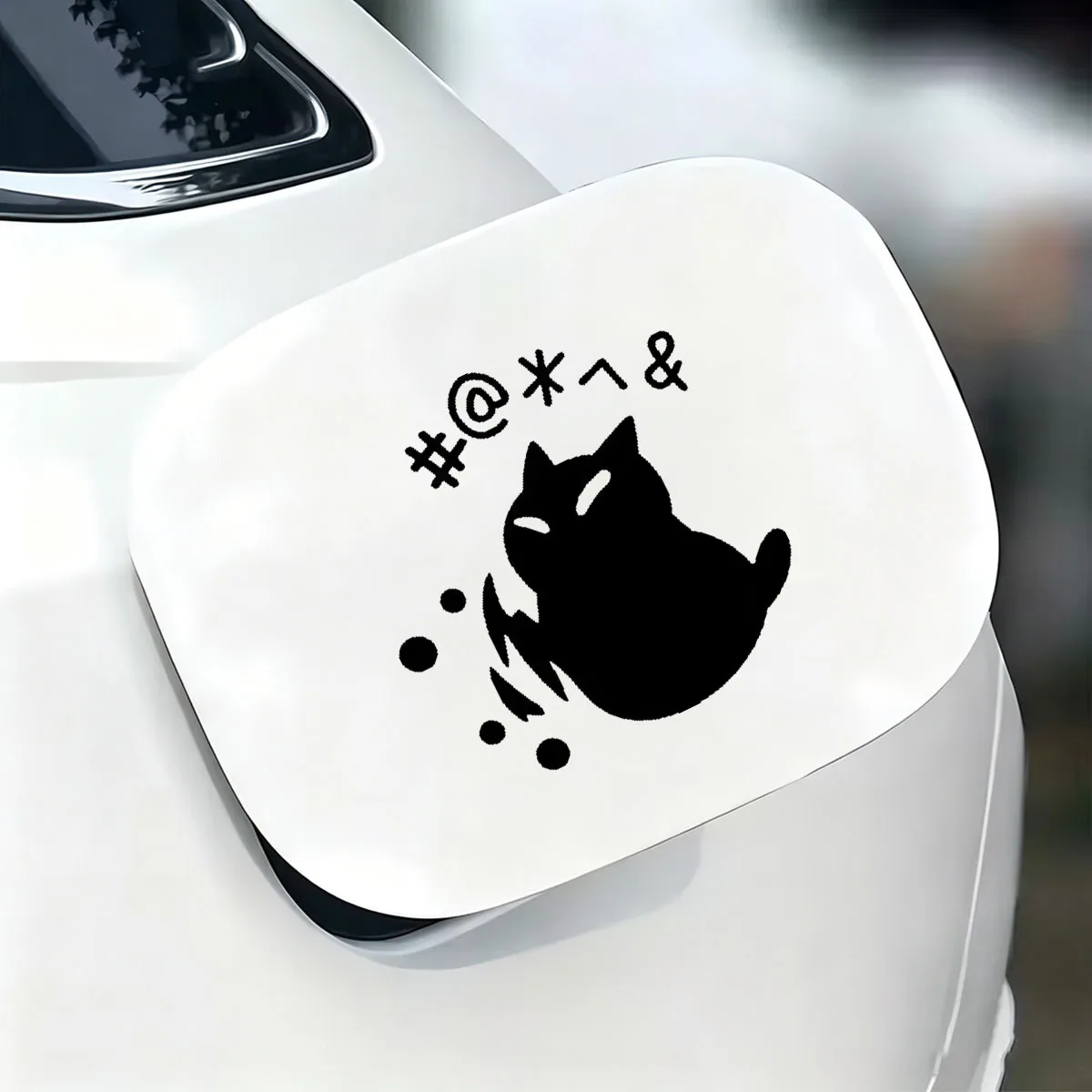 Angry Swearing Cat Sticker, Funny Grumpy Cat Car Decal for Window Mirror Bumper, Humorous Sassy Auto Decor Gift