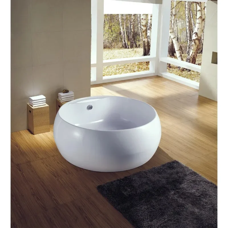 

WTM-02511 Bubble Jacuzzi Functional Faucet Adult Luxury Spa Bath Round Bath