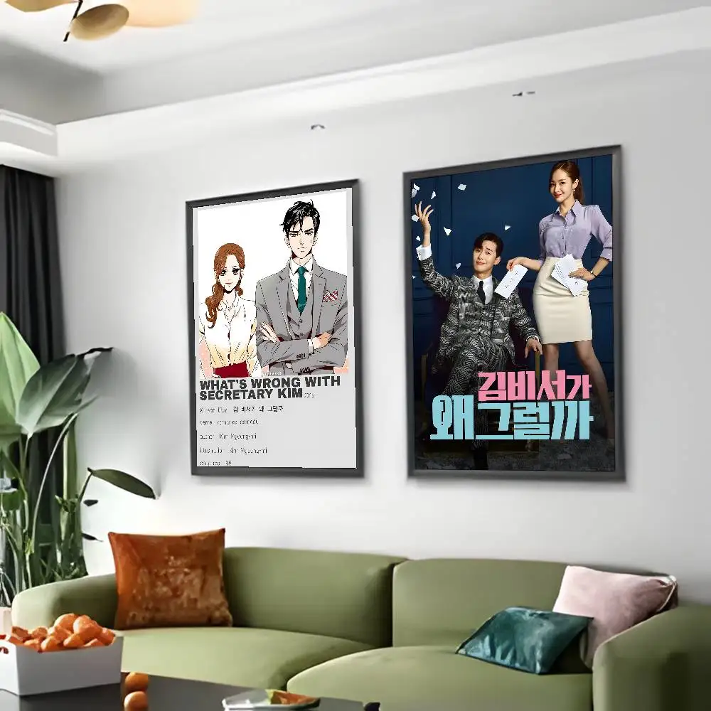 Cosa è sbagliato con segretaria Kim Poster adesivo dipinto artistico con stampe Regalo decorazione soggiorno camera da letto di casa
