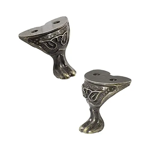 

12 Pieces Ornate Antique-Style Zinc Alloy Furniture Feet For Wooden Jewelry Boxes, Chests And Decorative Storage Units