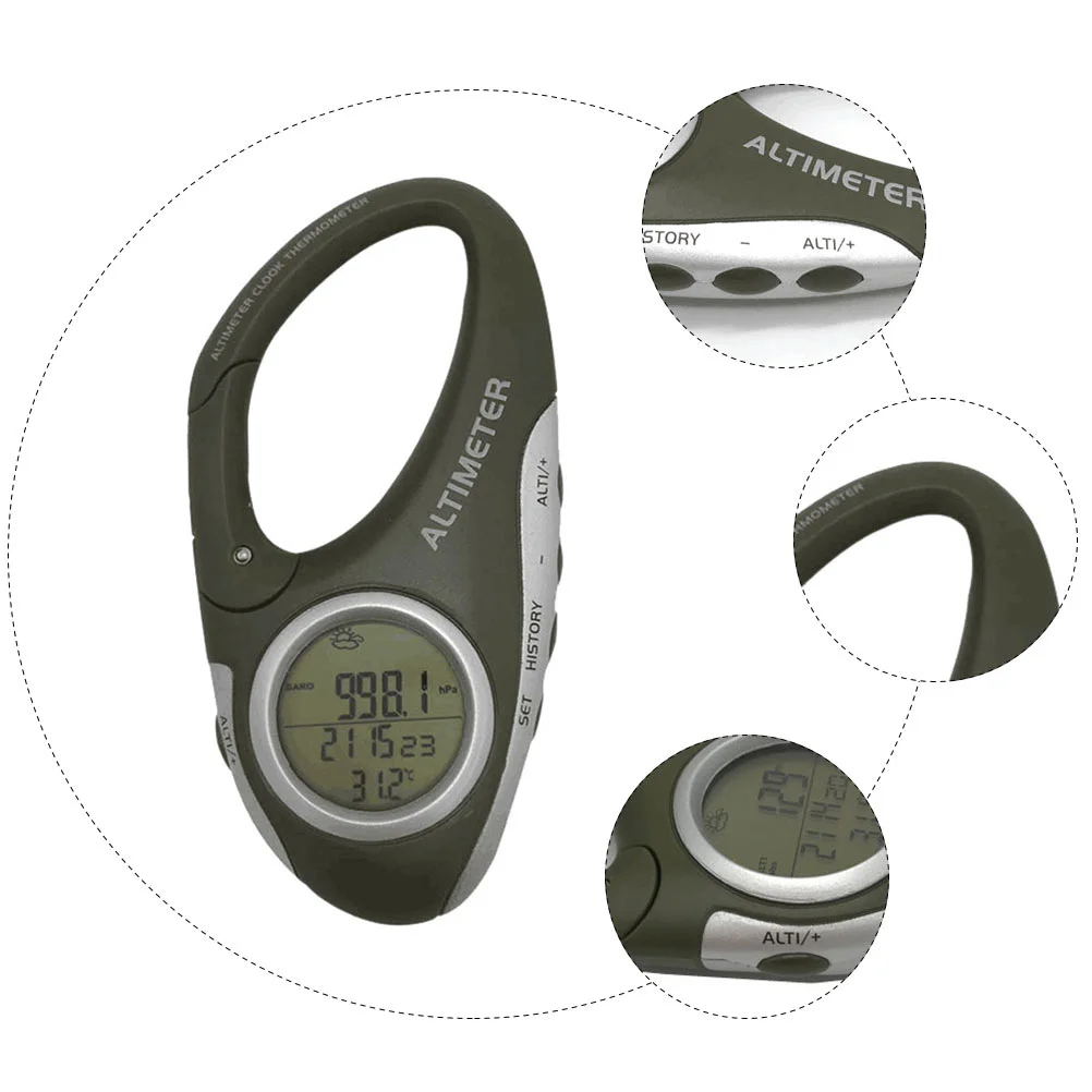 Fishing Barometer Carabiner Barometer Digital Barometer Handheld Barometer Keychup Carabiner Altimeter Pocket Handheld Altimeter