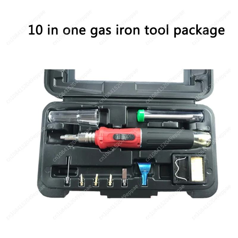 Multifunctional gas soldering iron tool HS-1115K10 in one electronic ignition gas soldering iron / gas soldering iron