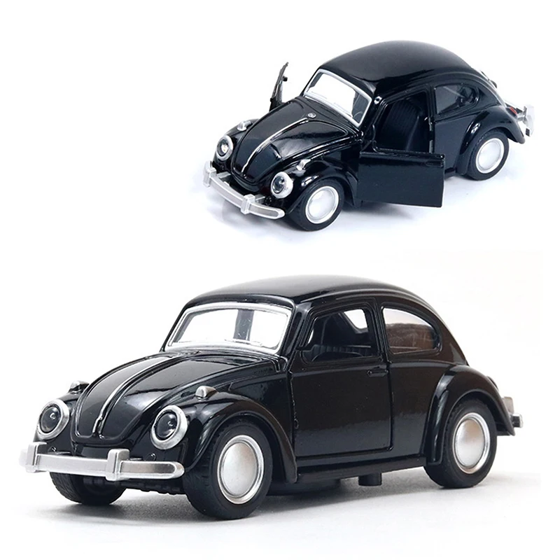 Modèle de voiture rétro vintage moulé sous pression pour enfants, jouets minifigurines, arrière côtelé, cadeau mignon, décor de bureau à la maison, Auckland